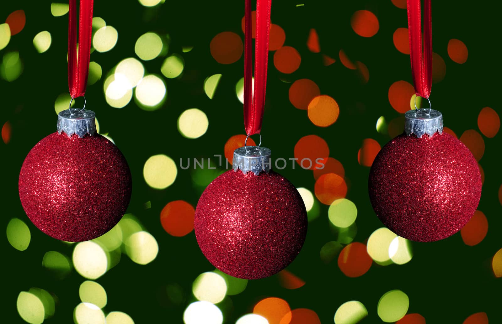 red glitter christmas ornaments by ftlaudgirl