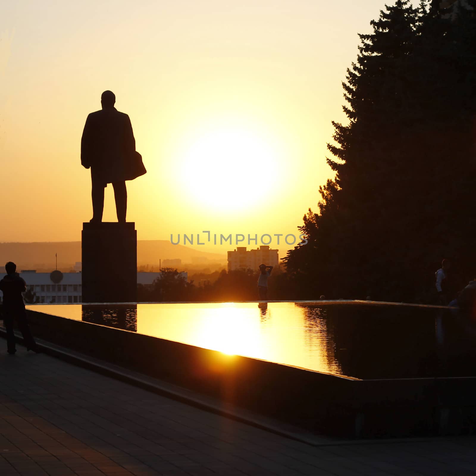 Lenin's square. Lenin's memorial and fontain of tears