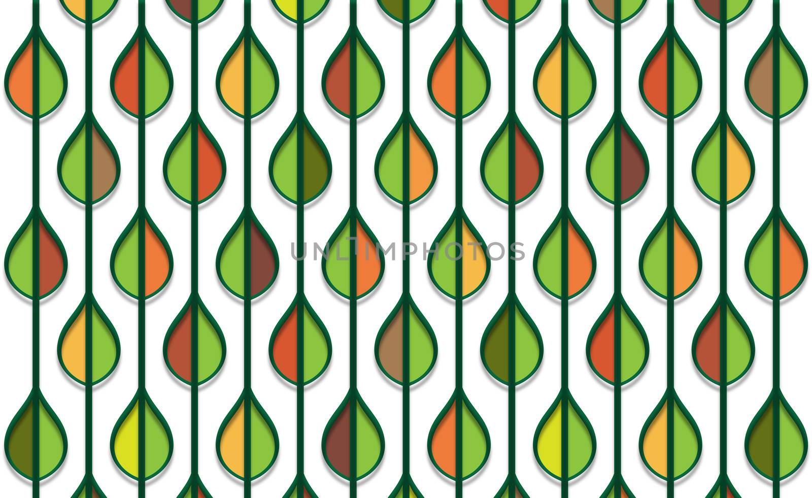 autumn stylized leaf pattern by Ahojdoma