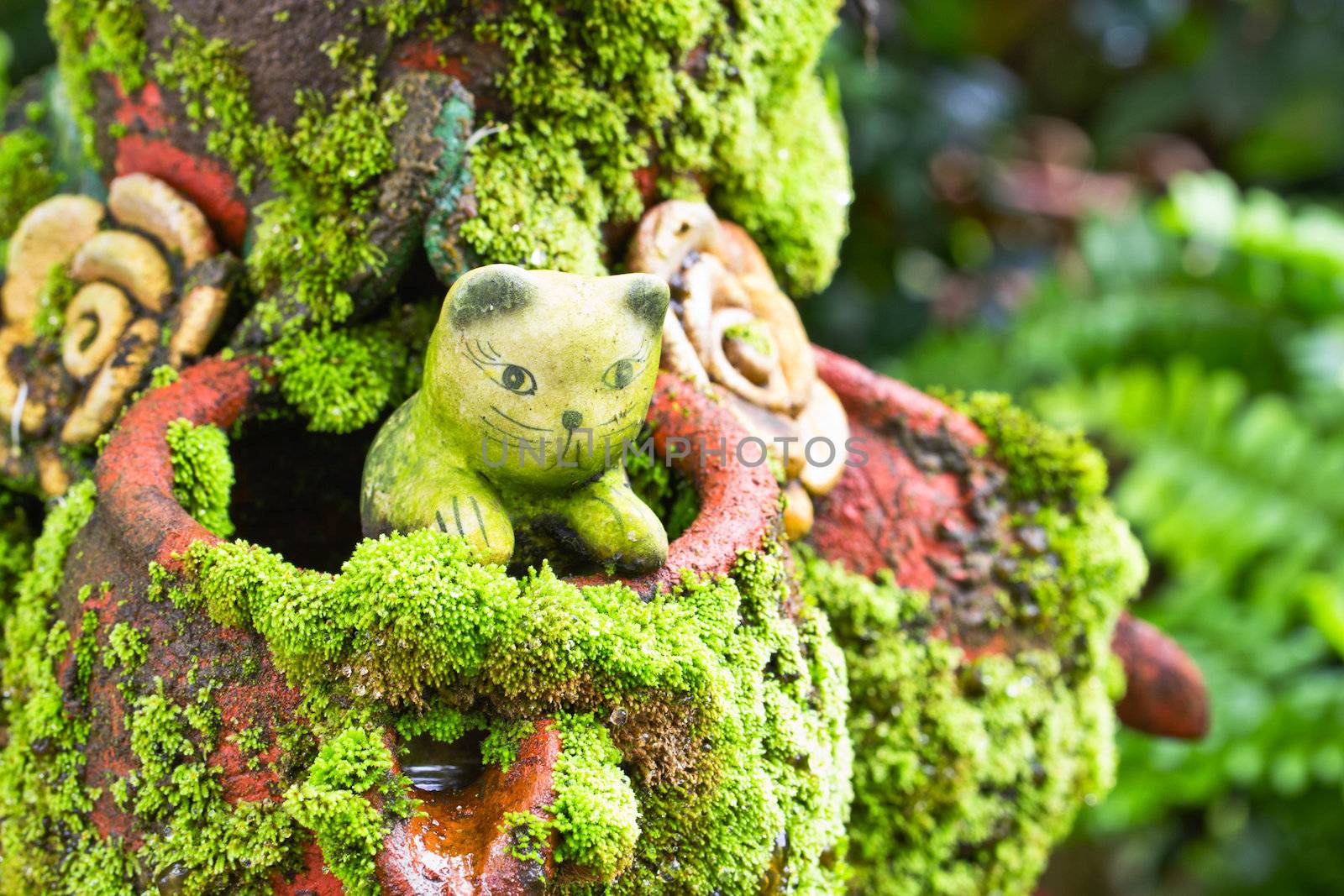 Terra cotta in characteristic of Thai traditional doll