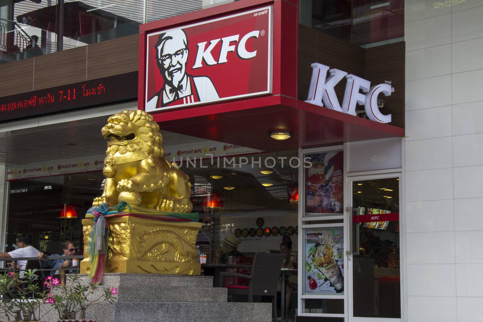 BANGKOK, THAILAND- OCT 5TH: A branch of KFC on Sukhumvit Road, Bangkok on October 5th 2012. The first KFC opened in Thailand in 1984 and there are now over 400 branches.