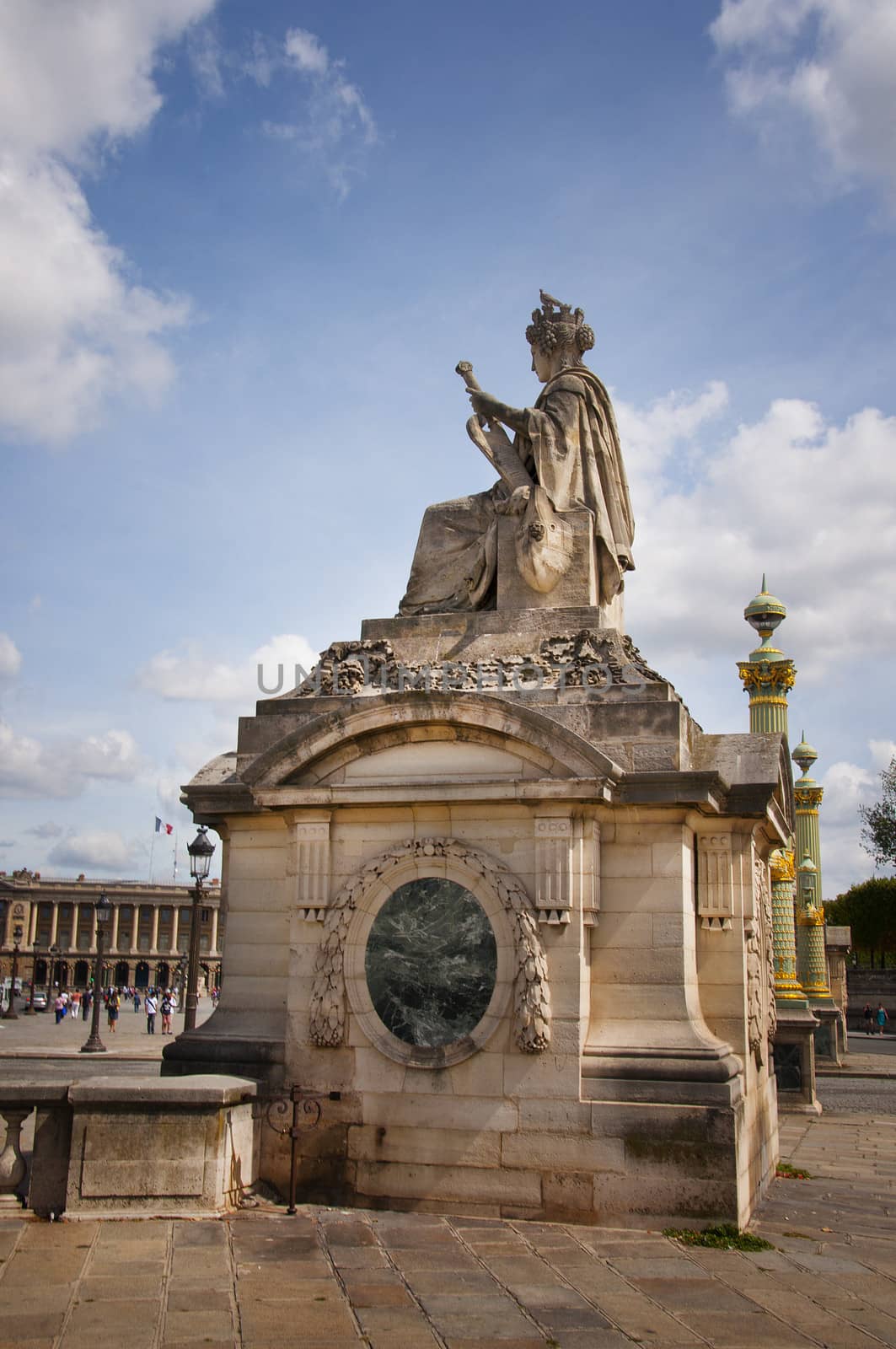 statue in Place de la Concorde in Paris