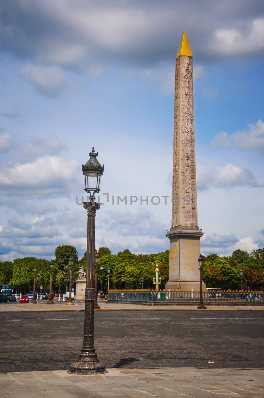 The Luxor obelisk in the Place de la Concorde in Paris.