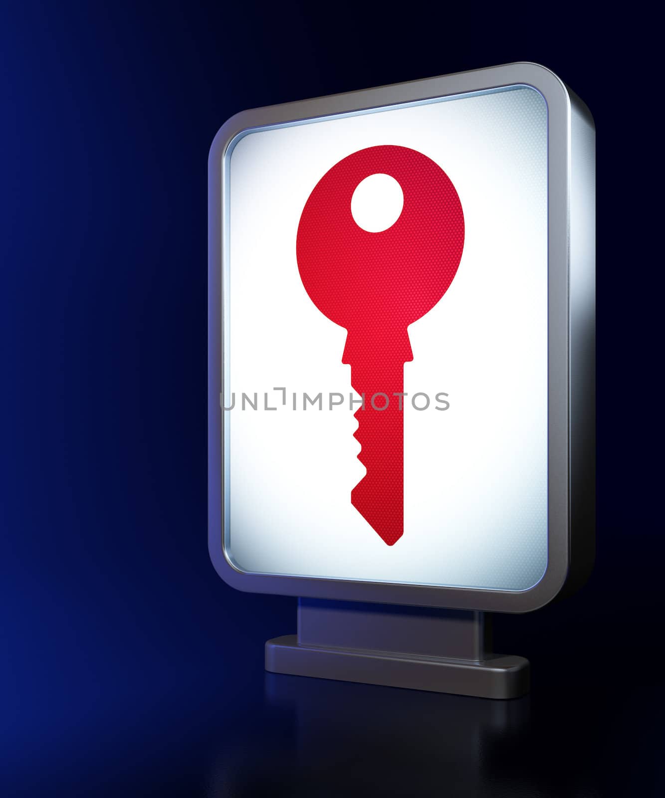 Privacy concept: Key on billboard background by maxkabakov