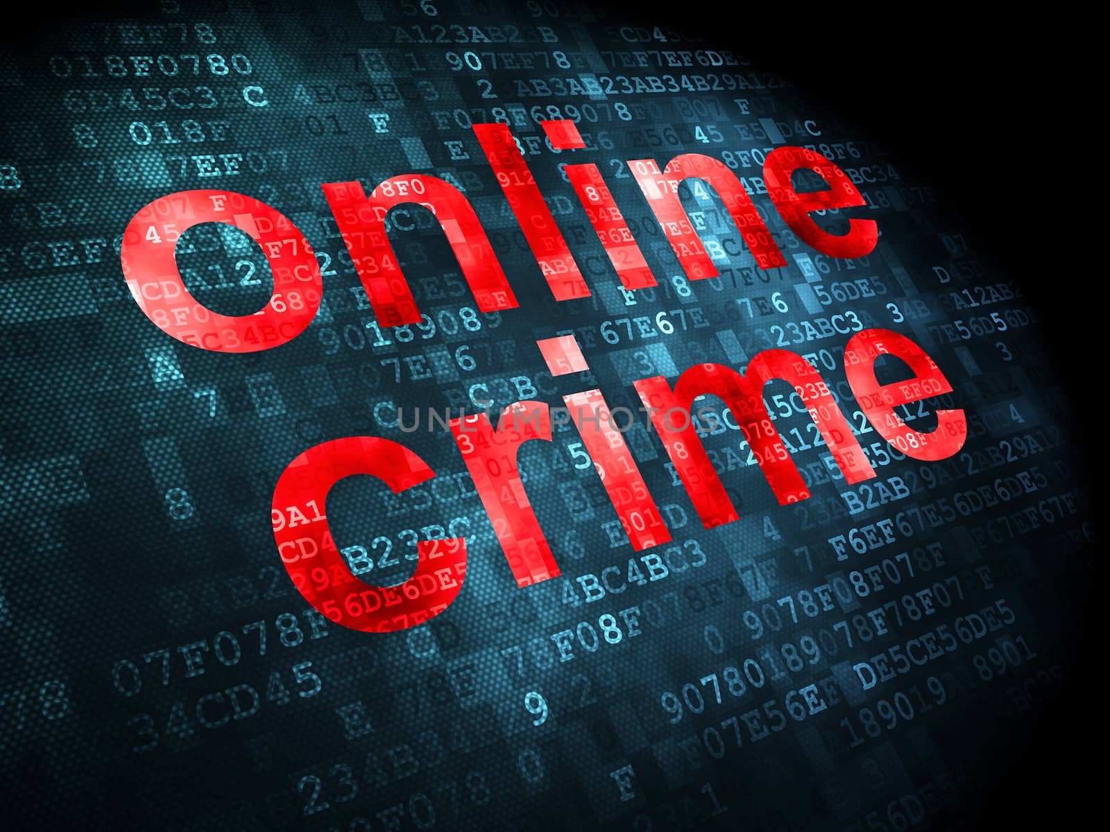 Security concept: Online Crime on digital background by maxkabakov
