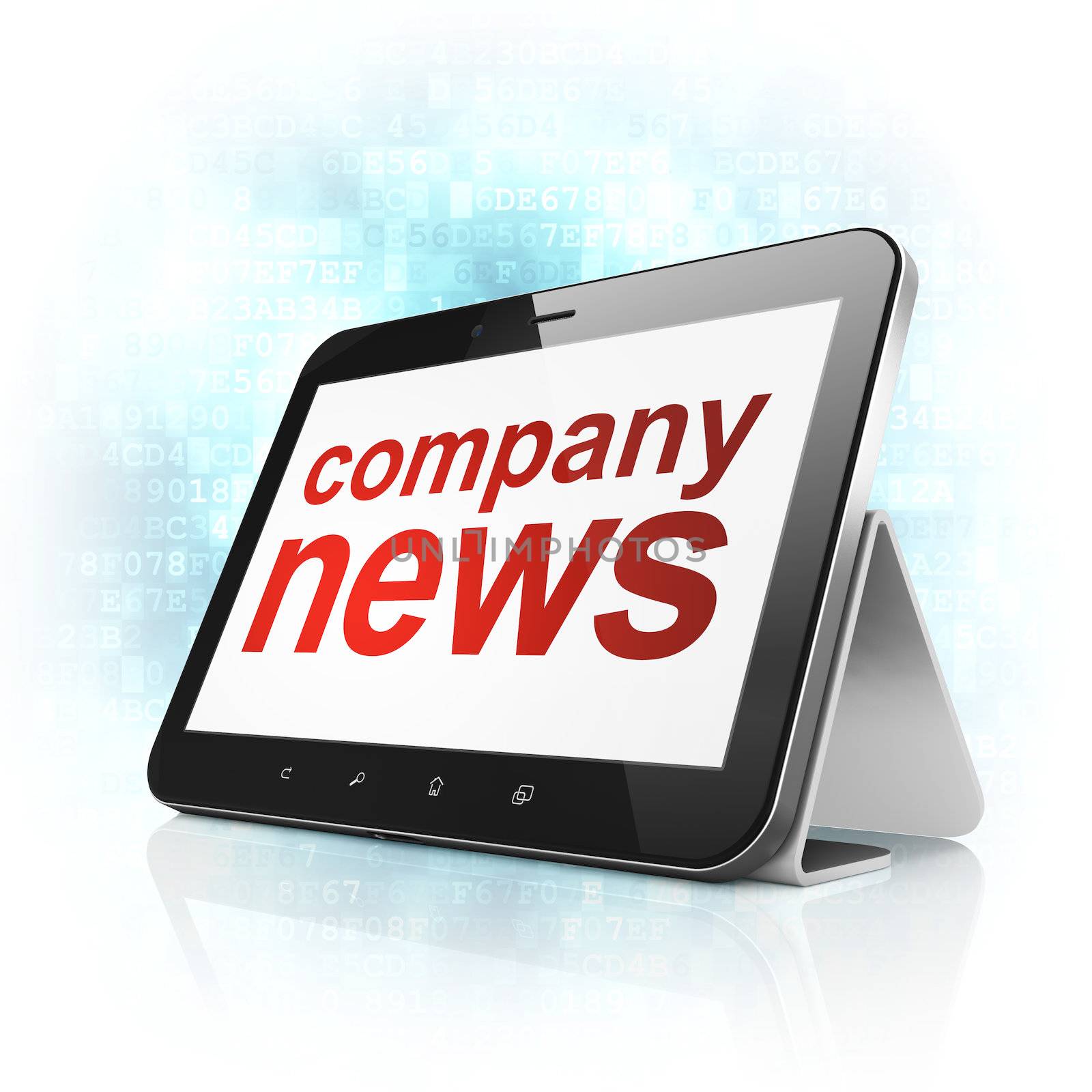 News concept: Company News on tablet pc computer by maxkabakov