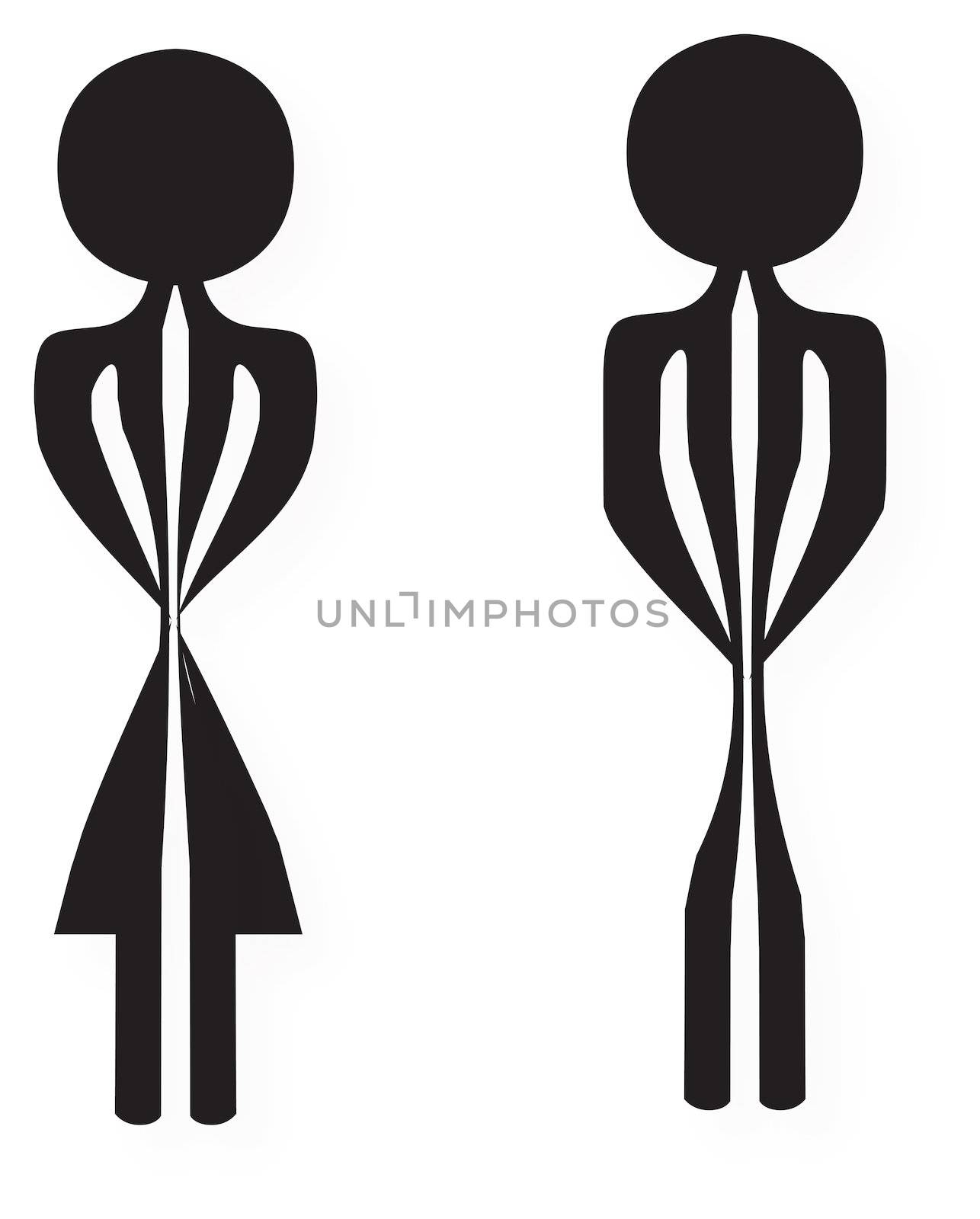 man and woman toilet icon