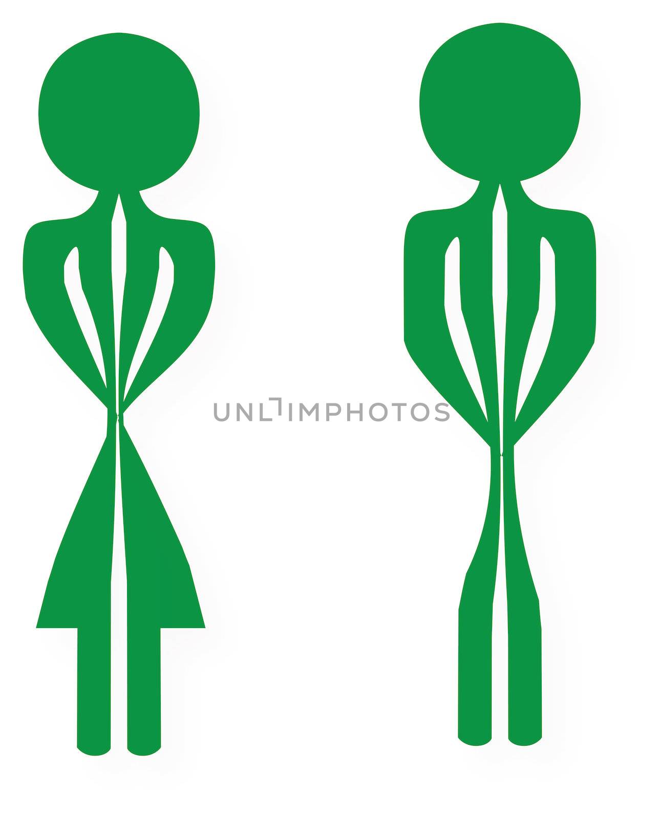 man and woman toilet icon