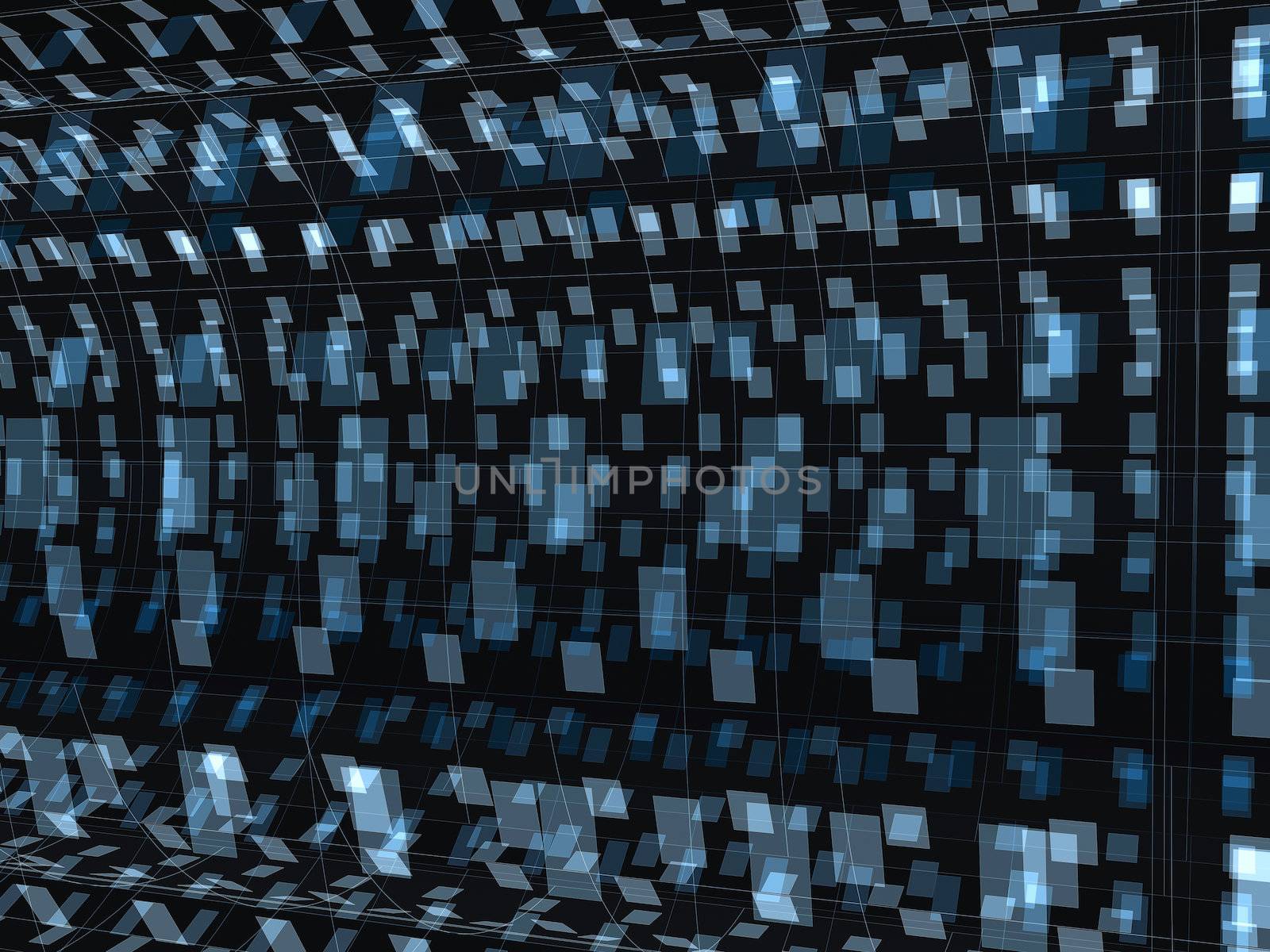 3d abstract background. Blue plane on black background