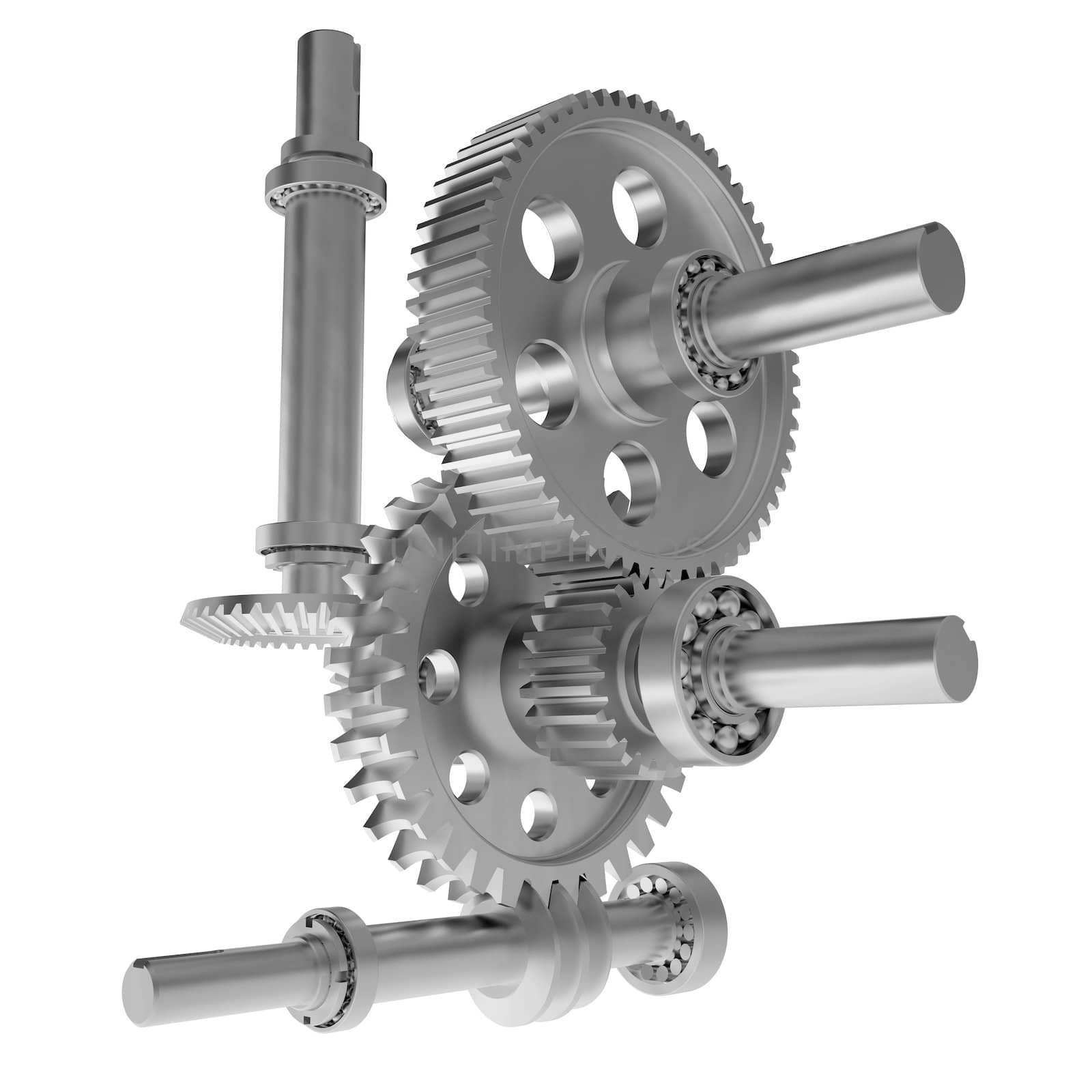 Metal shafts, gears and bearings by cherezoff