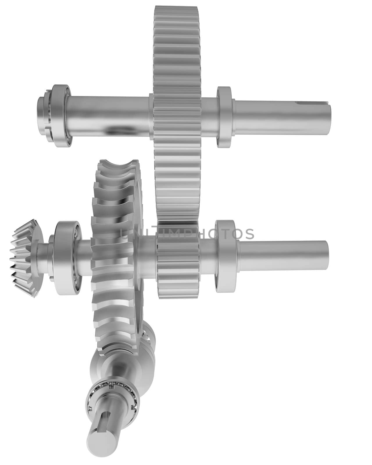 Metal shafts, gears and bearings by cherezoff