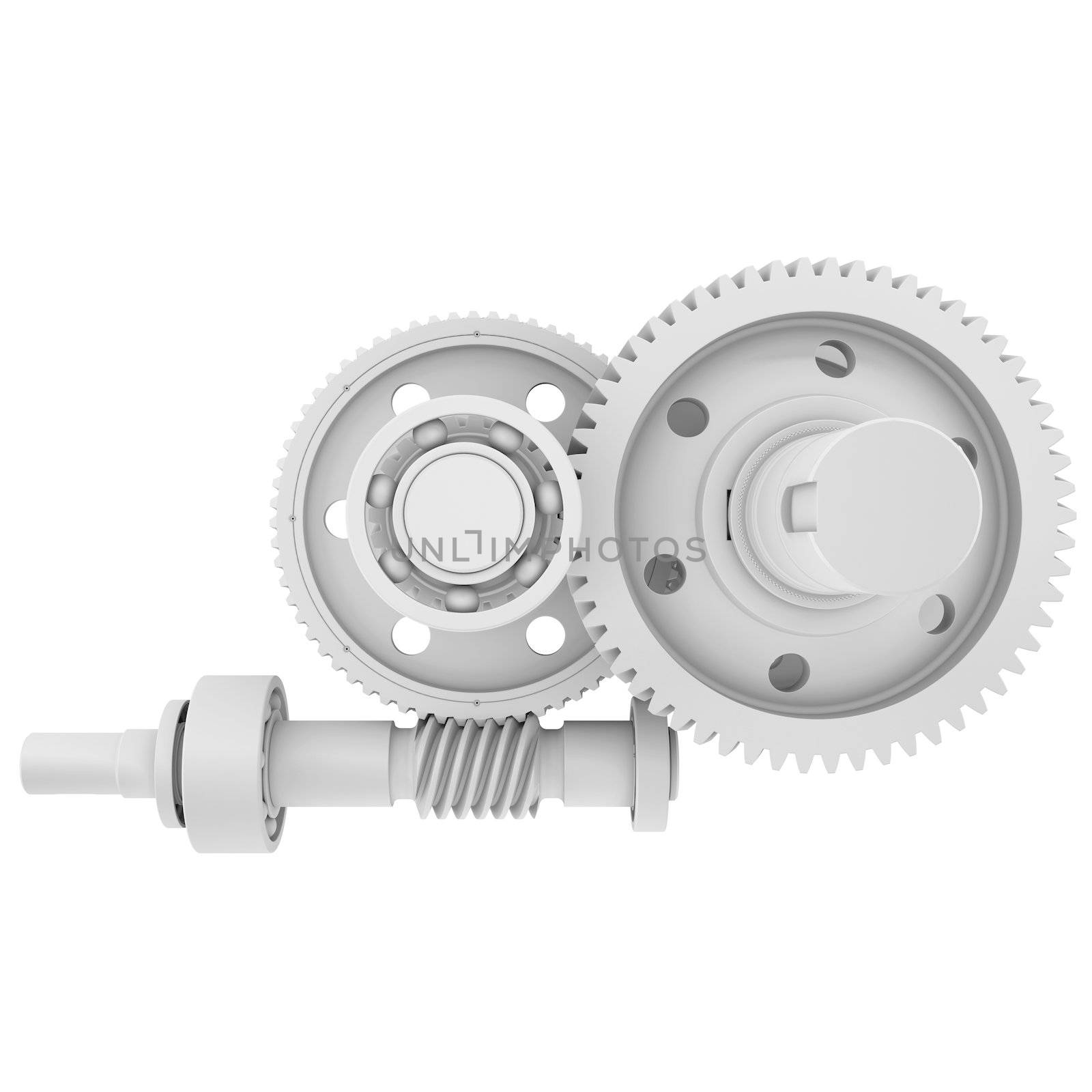 White shafts, gears and bearings by cherezoff