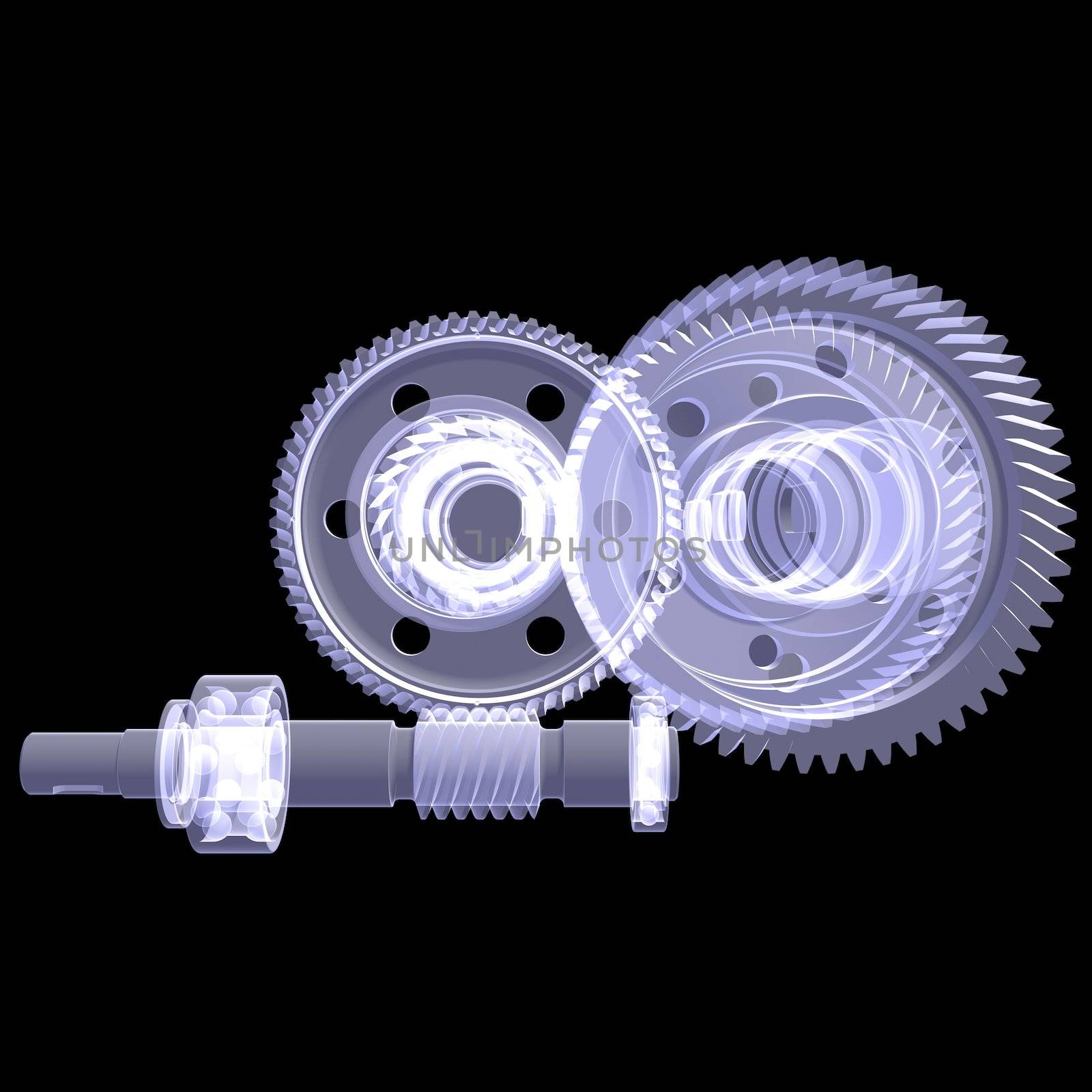 White shafts, gears and bearings by cherezoff