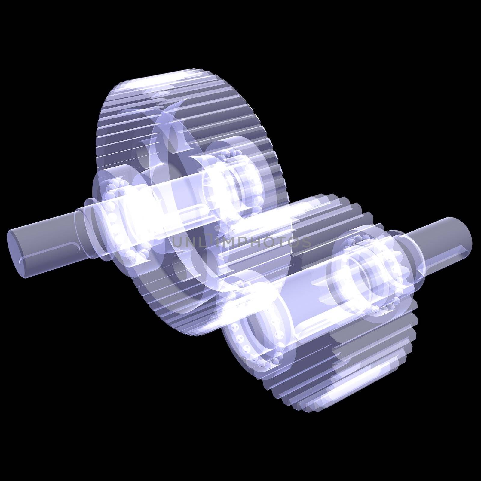 White shafts, gears and bearings by cherezoff