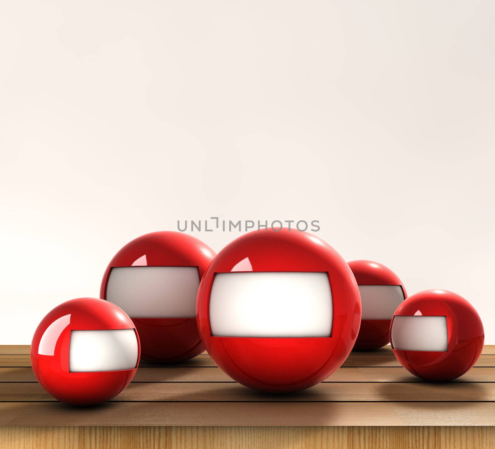 Spheres on table by dynamicfoto