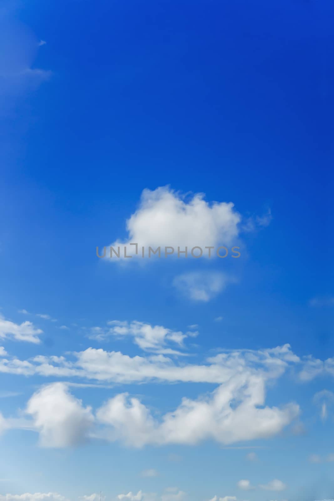 The beautiful white clouds and blue sky