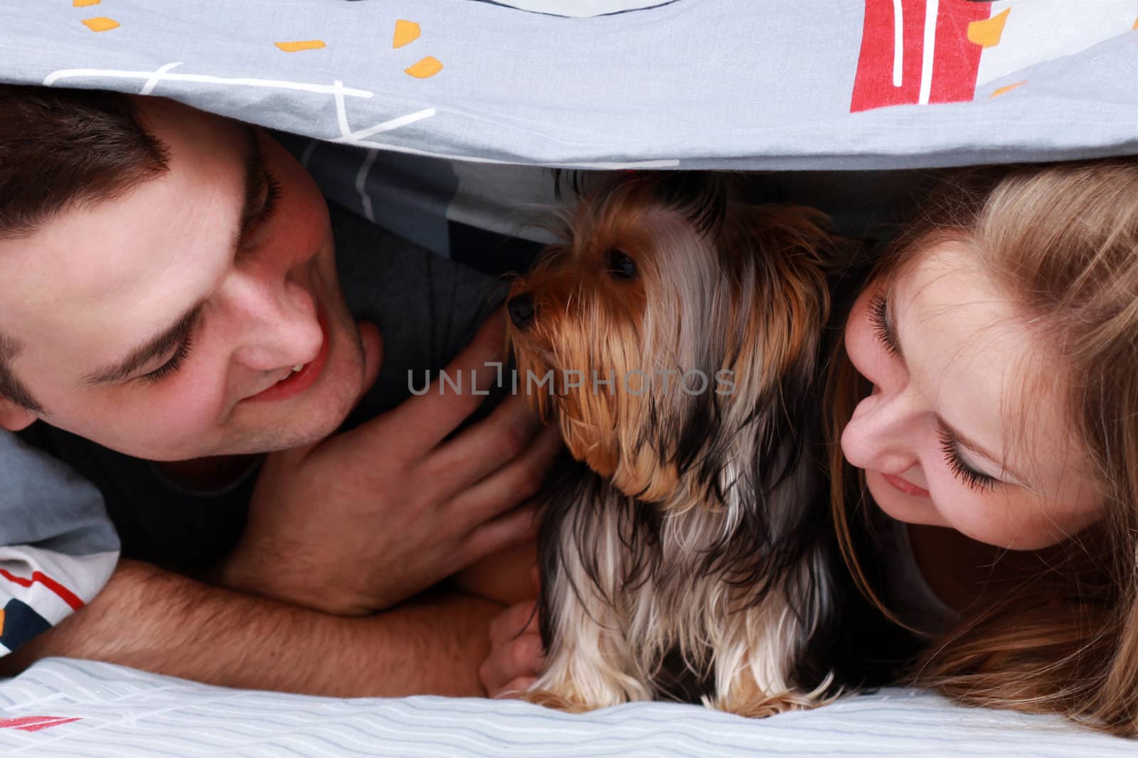 Close up of young couple in love