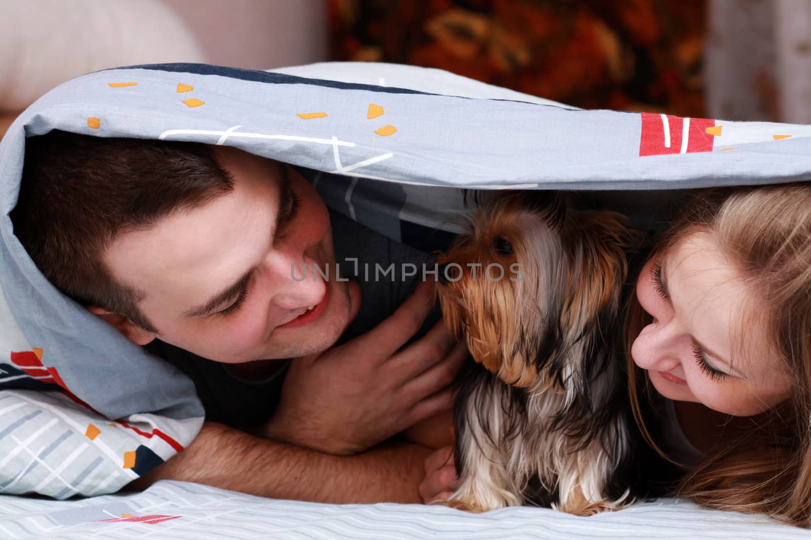 Close up of young couple in love