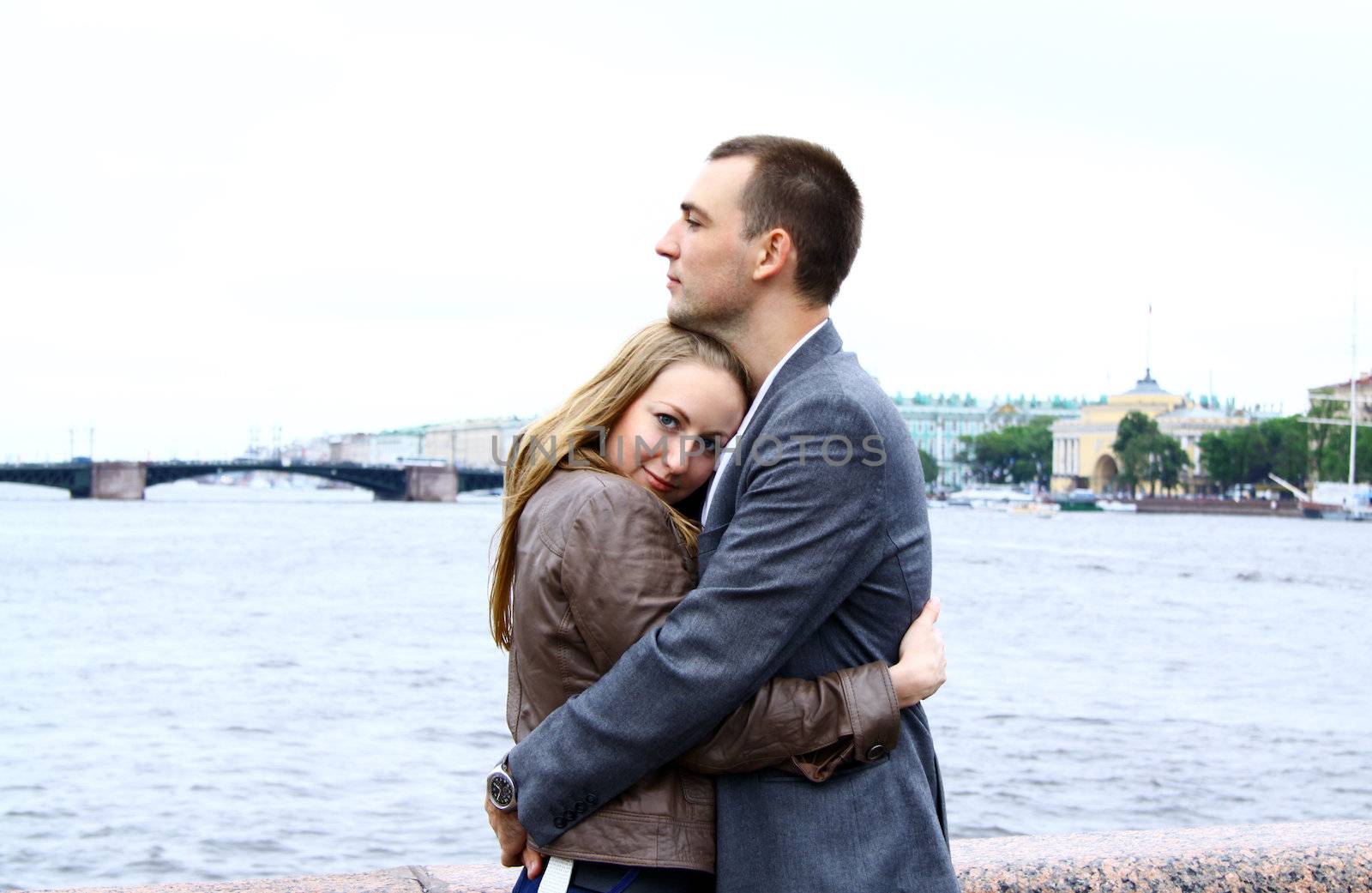 Close up of young couple in love