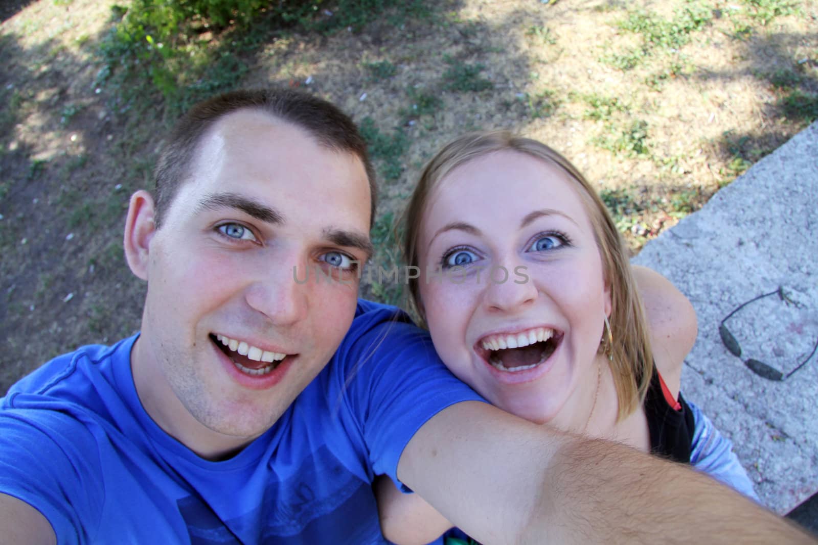 Portrait of a happy young couple