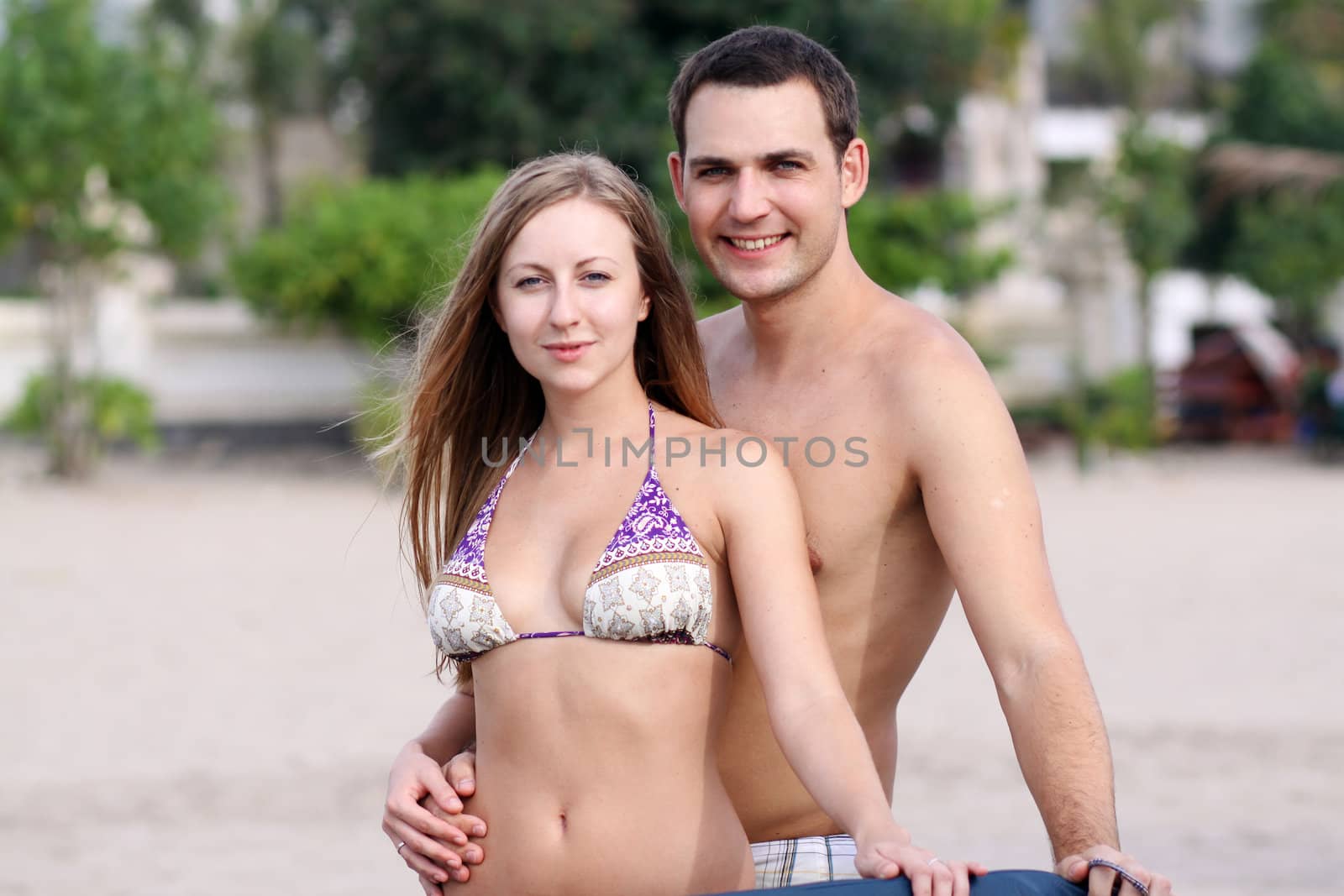 Portrait of a happy young couple