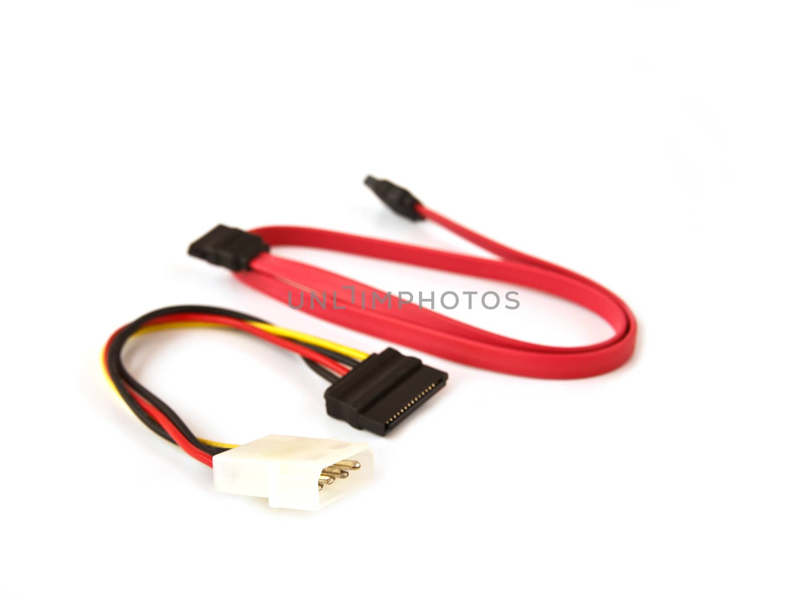 Electric wire cable White background isolated.