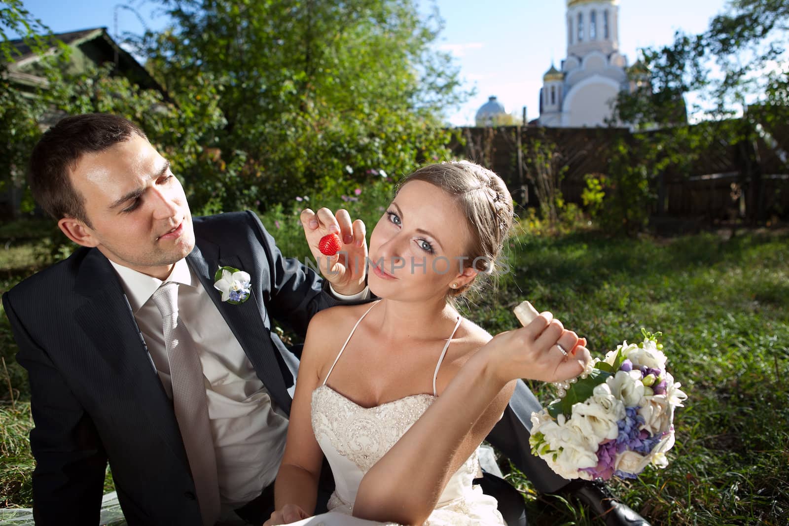 wedding shot of bride