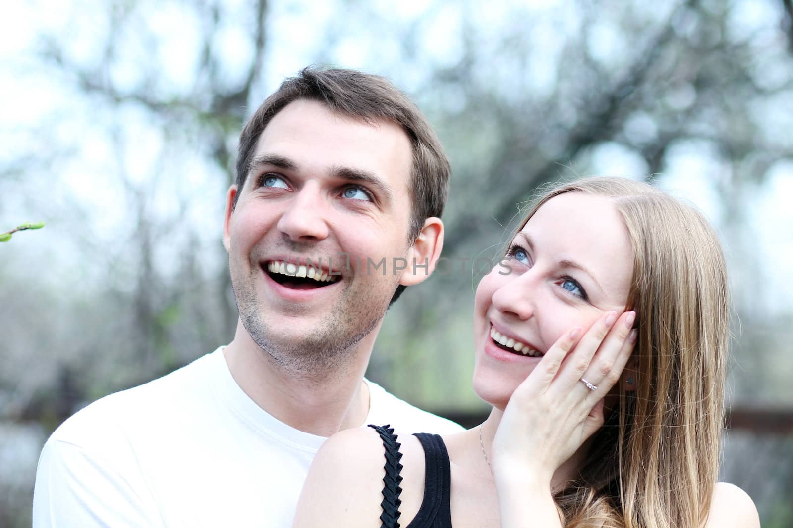 Portrait of a happy young couple