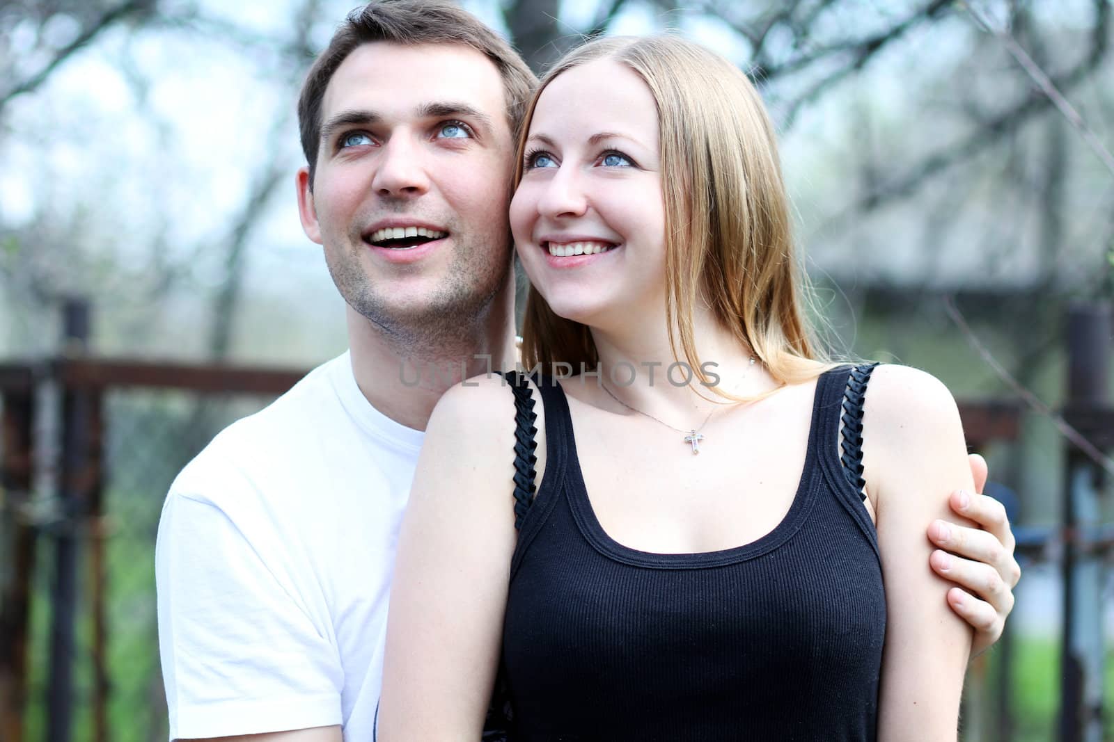 Portrait of a happy young couple