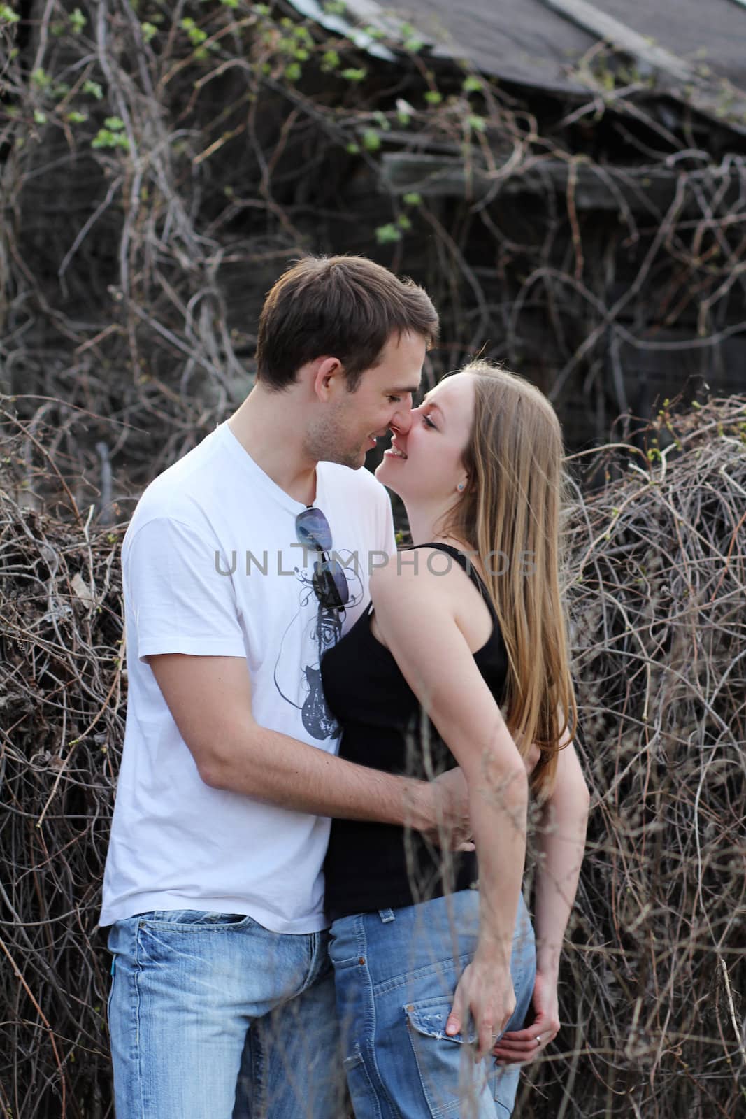 Portrait of a happy young couple