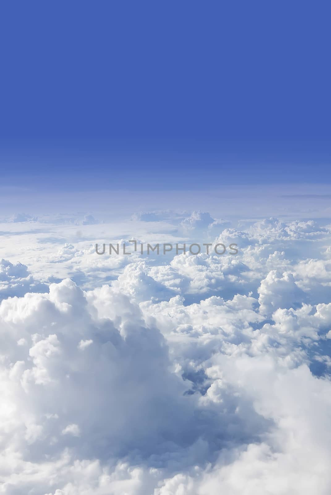 The beautiful white clouds and blue sky