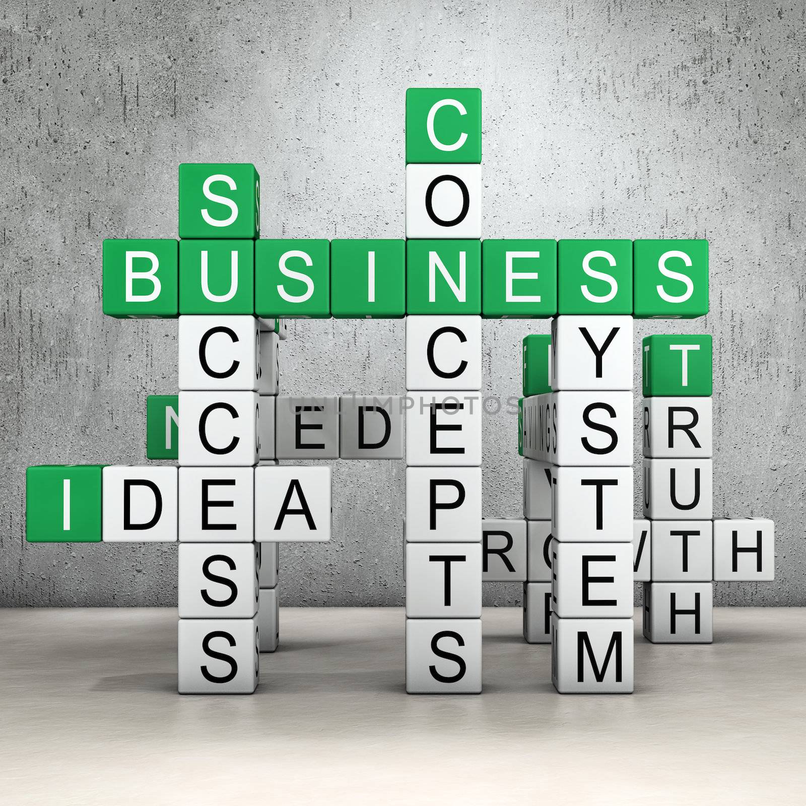 Crosswords with several business related words