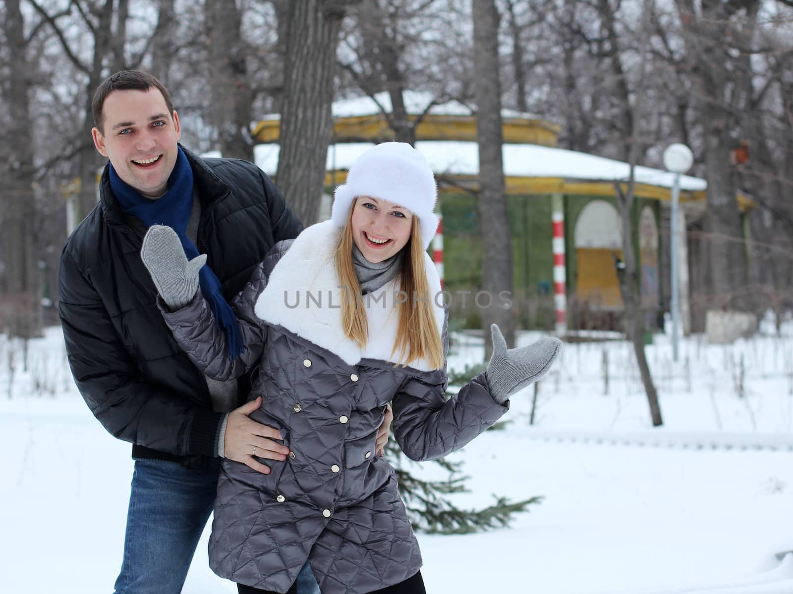 Portrait of a happy young couple