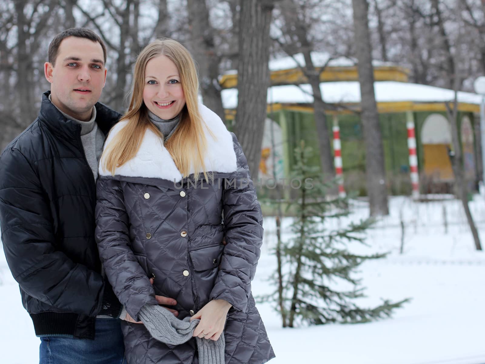 Portrait of a happy young couple by andersonrise