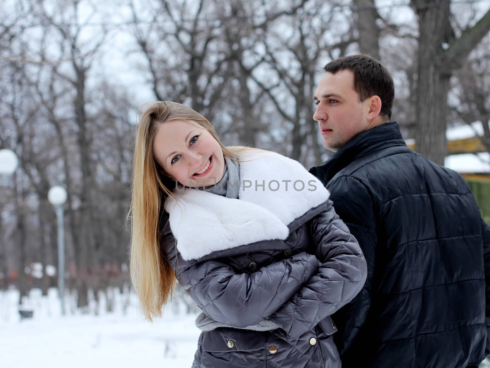 Portrait of a happy young couple