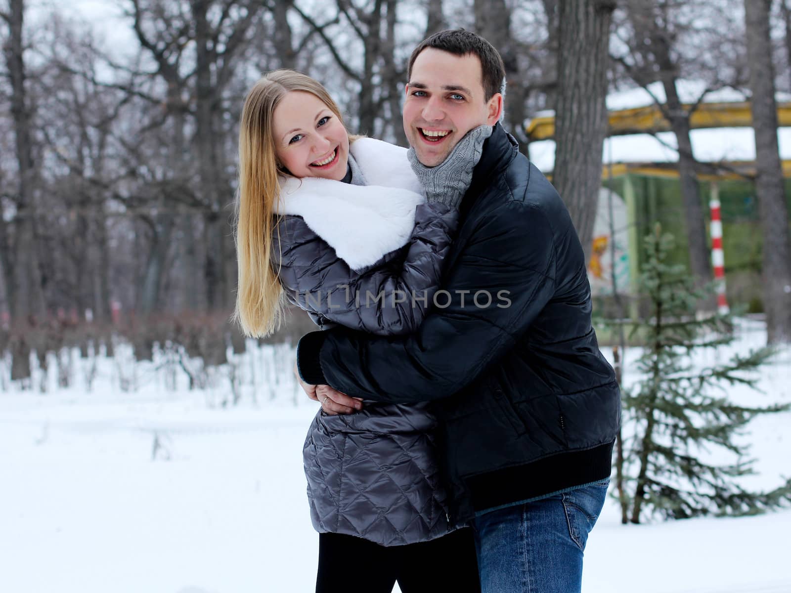 Portrait of a happy young couple