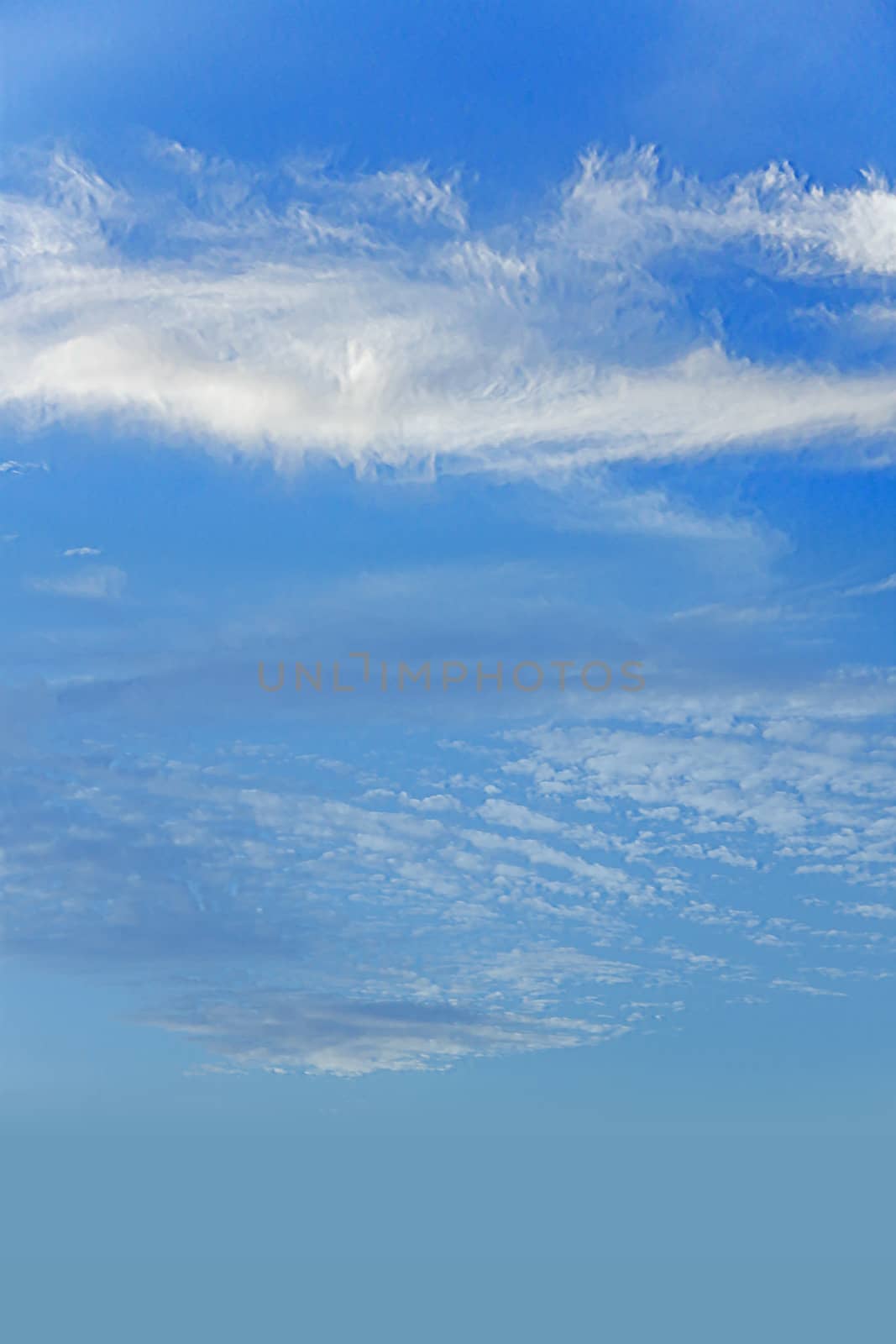 The beautiful white clouds and blue sky