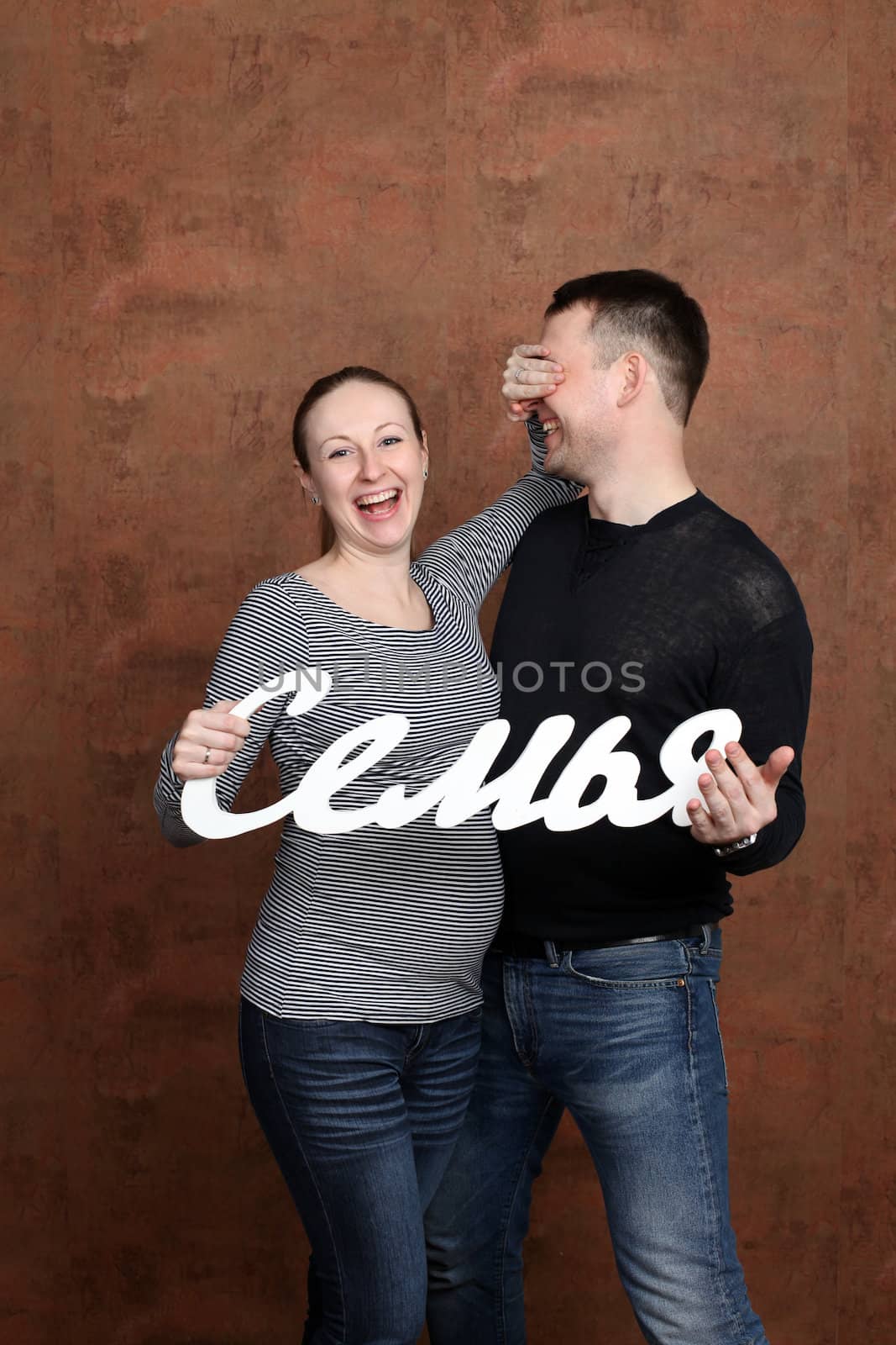 Young couple family pregnant