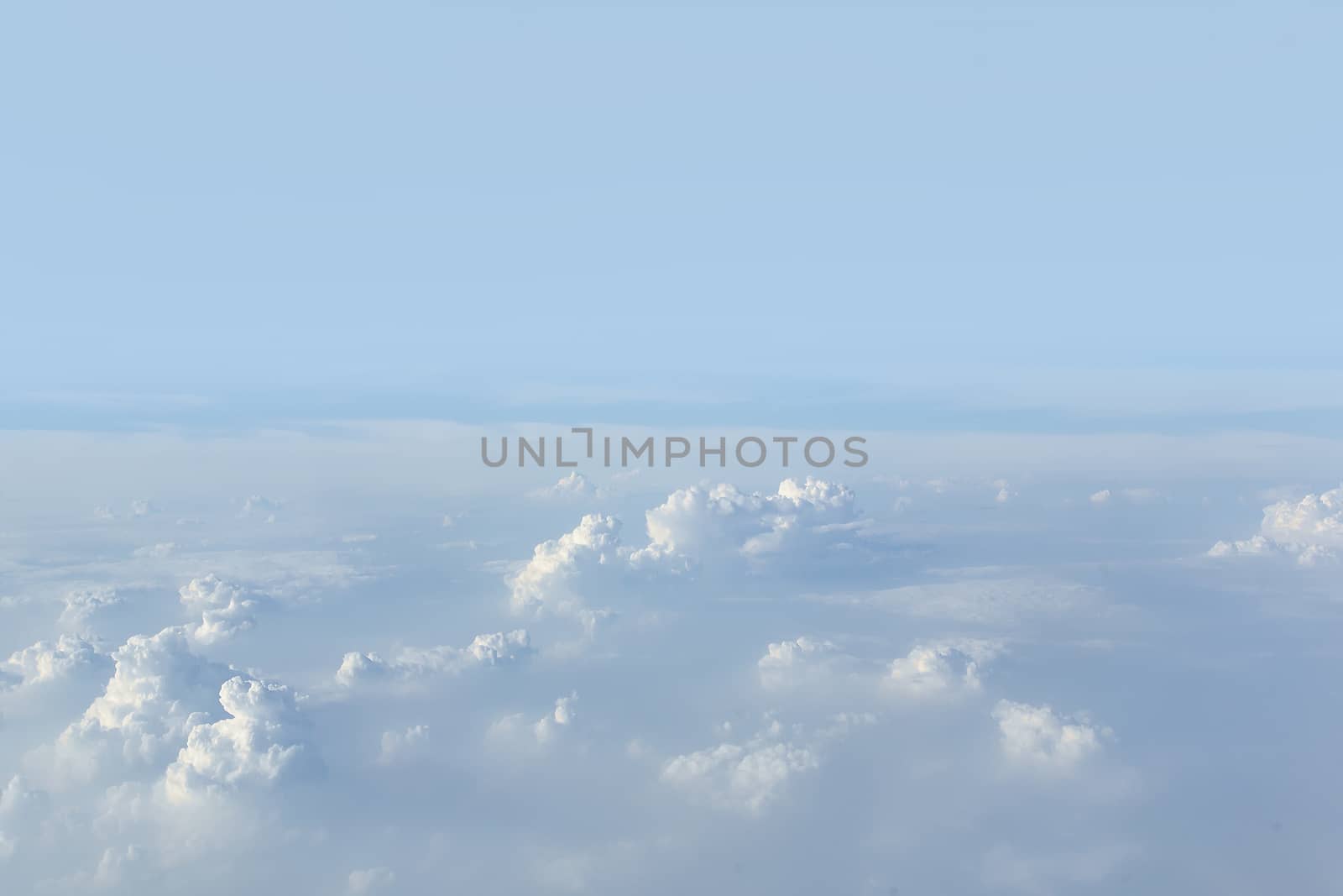 The beautiful white clouds and blue sky