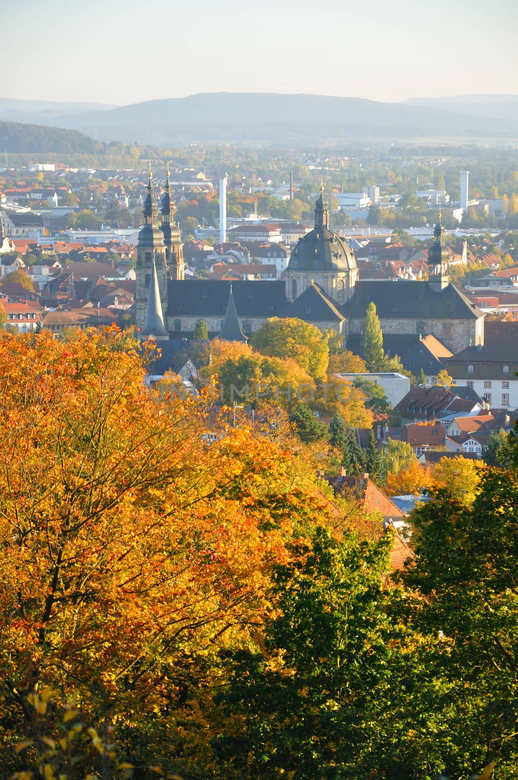 Fuldaer Dom (Cathedral) from Frauenberg in Fulda, Hessen, German by Eagle2308