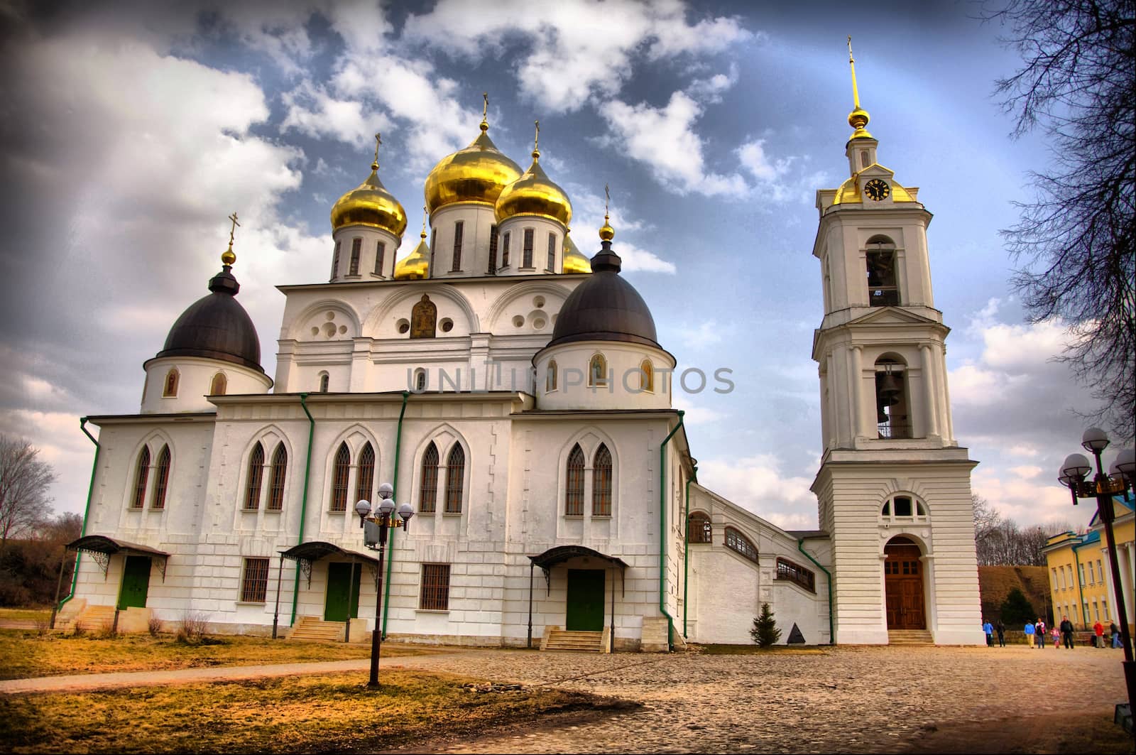 Uspensky Cathedral (sobor) with golden domes, Dmitrov, Moscow re by Eagle2308