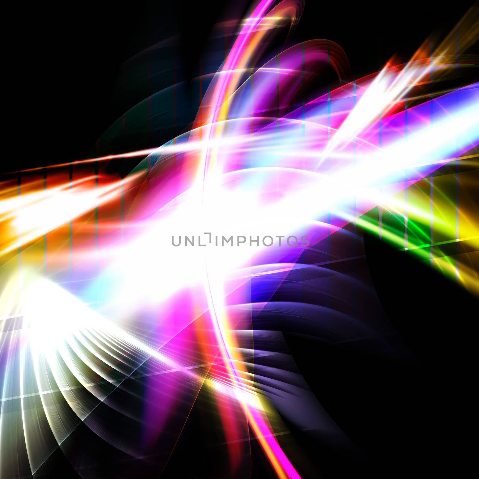 Rainbow Fractal Abstract by graficallyminded