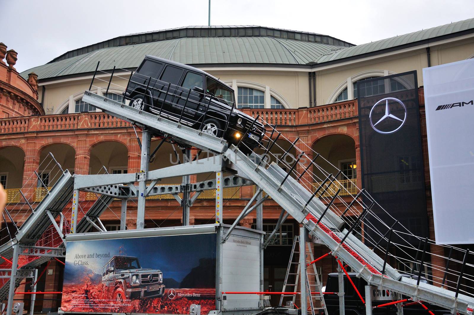 FRANKFURT - SEPT 14: Mercedes Benz G-Class AMG V8 presented as world premiere at the 65th IAA (Internationale Automobil Ausstellung) on September 14, 2013 in Frankfurt, Germany