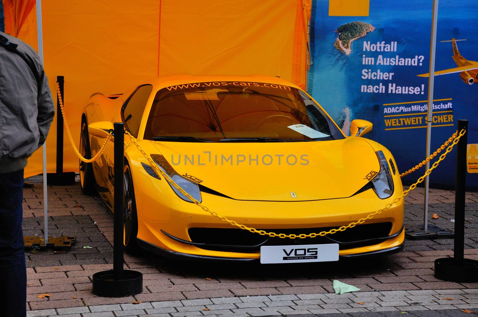 FRANKFURT - SEPT 14: VOS � Vision of Speed Ferrari 458 Spider presented as world premiere at the 65th IAA (Internationale Automobil Ausstellung) on September 14, 2013 in Frankfurt, Germany