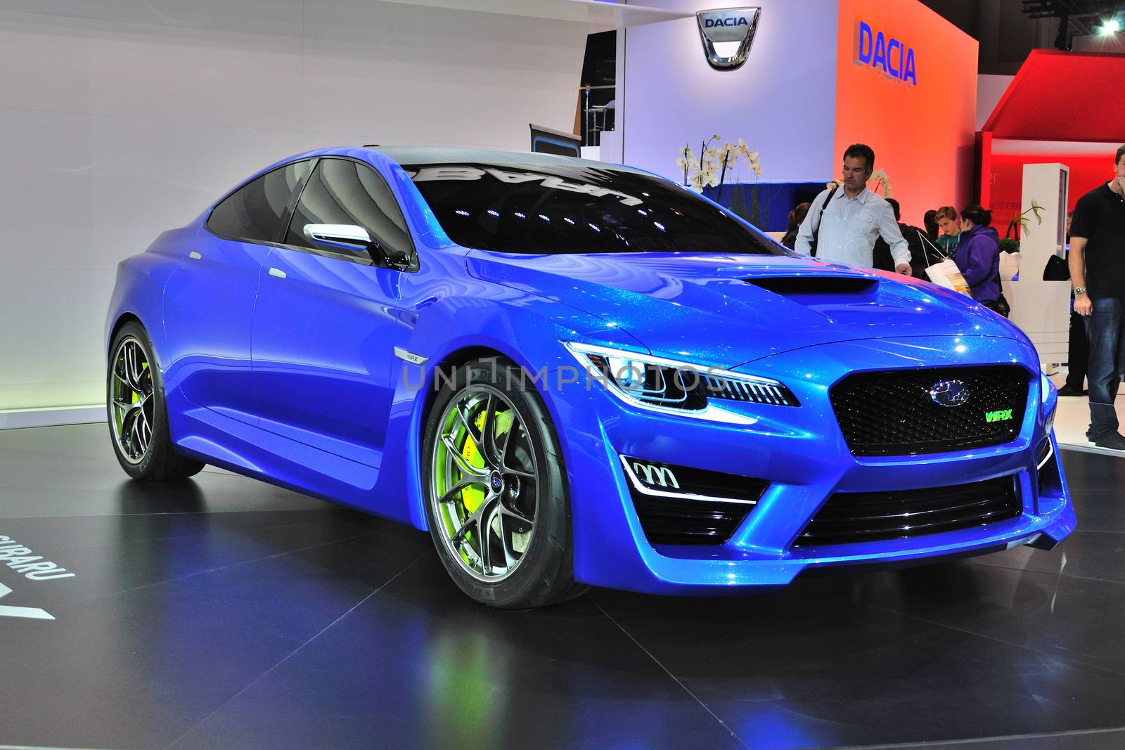 FRANKFURT - SEPT 14: Subaru WRX Concept presented as world premiere at the 65th IAA (Internationale Automobil Ausstellung) on September 14, 2013 in Frankfurt, Germany