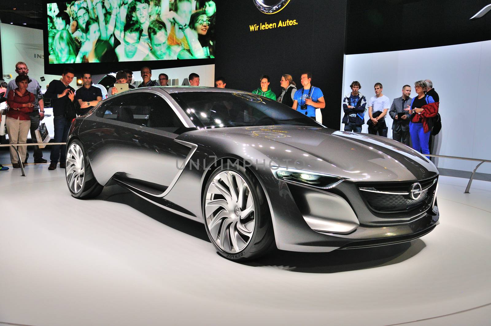 FRANKFURT - SEPT 14: Opel Monza Concept presented as world premiere at the 65th IAA (Internationale Automobil Ausstellung) on September 14, 2013 in Frankfurt, Germany