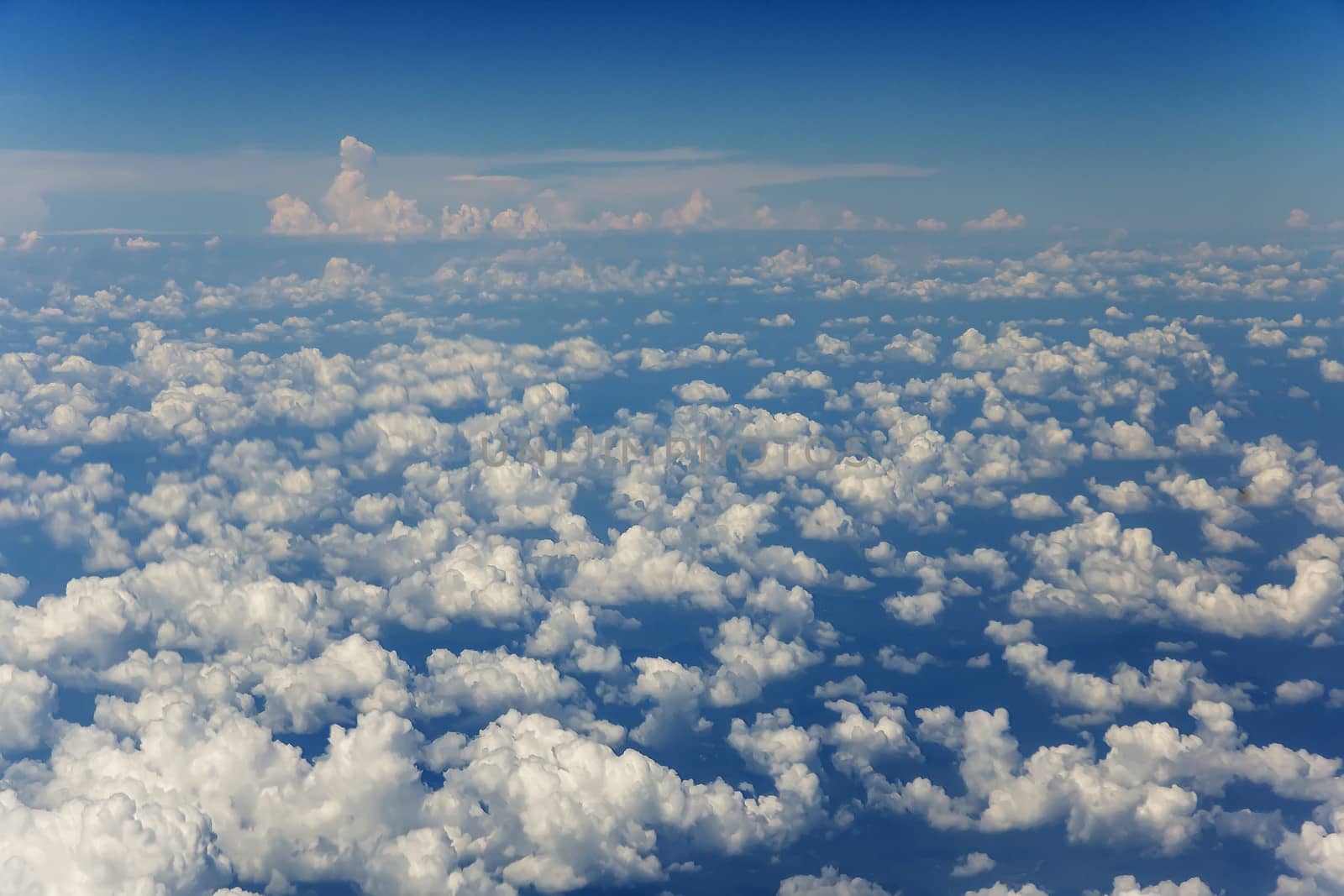 The beautiful white clouds and blue sky