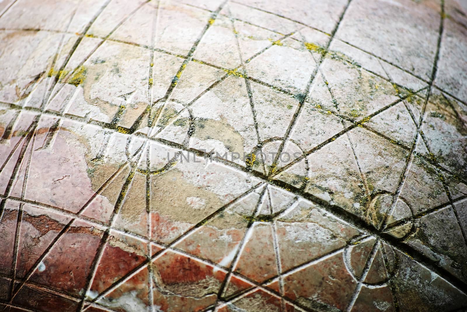 old stone globe detail by sarkao