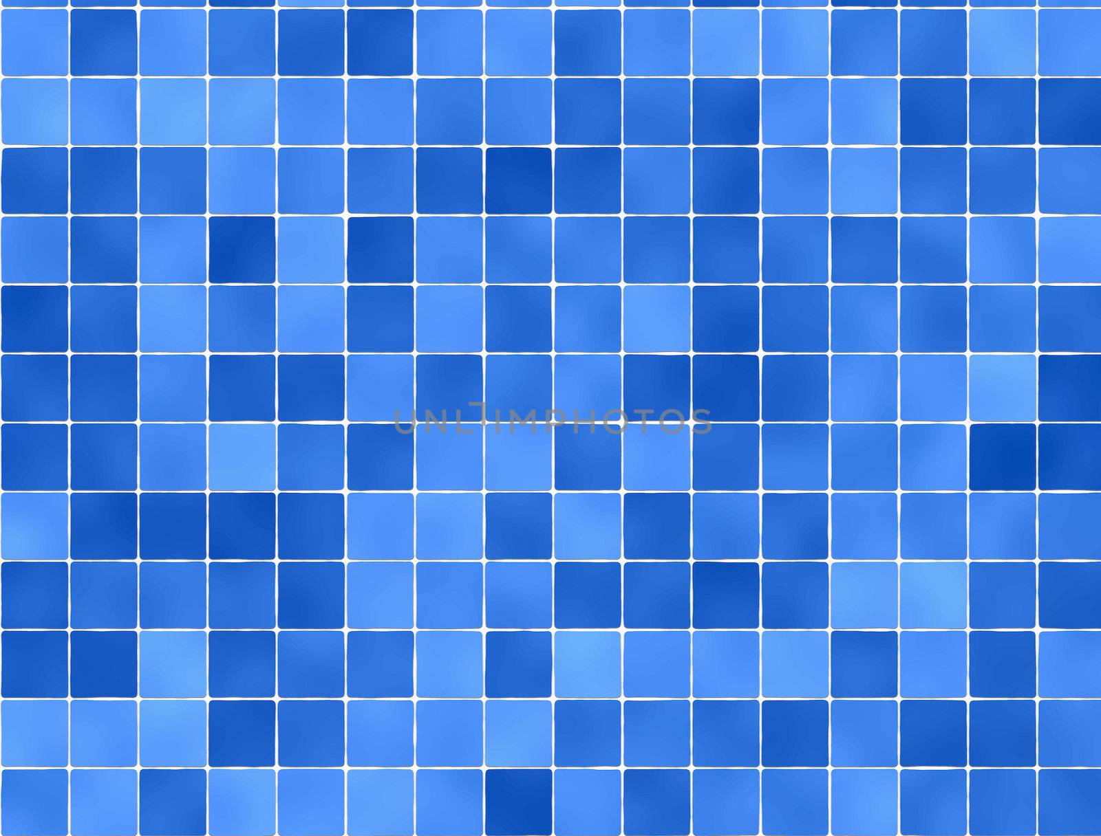 Tiles mosaic in blue and white by sfinks