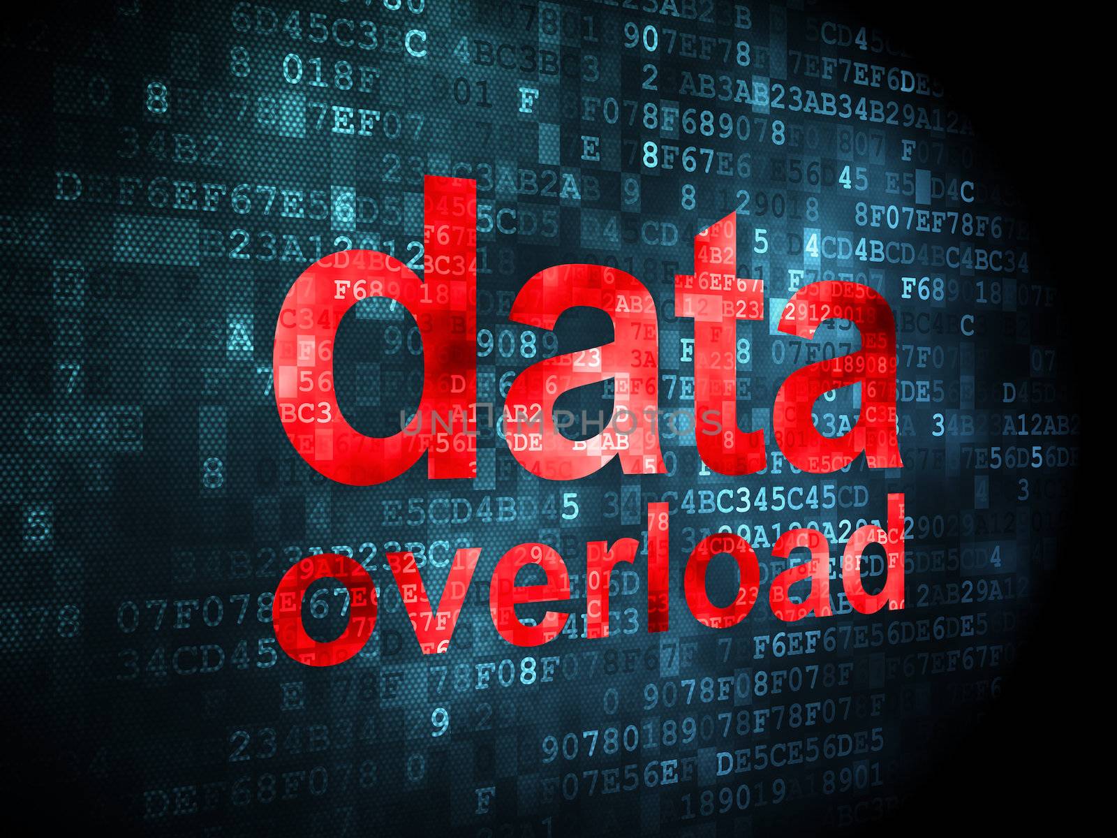 Data concept: Data Overload on digital background by maxkabakov